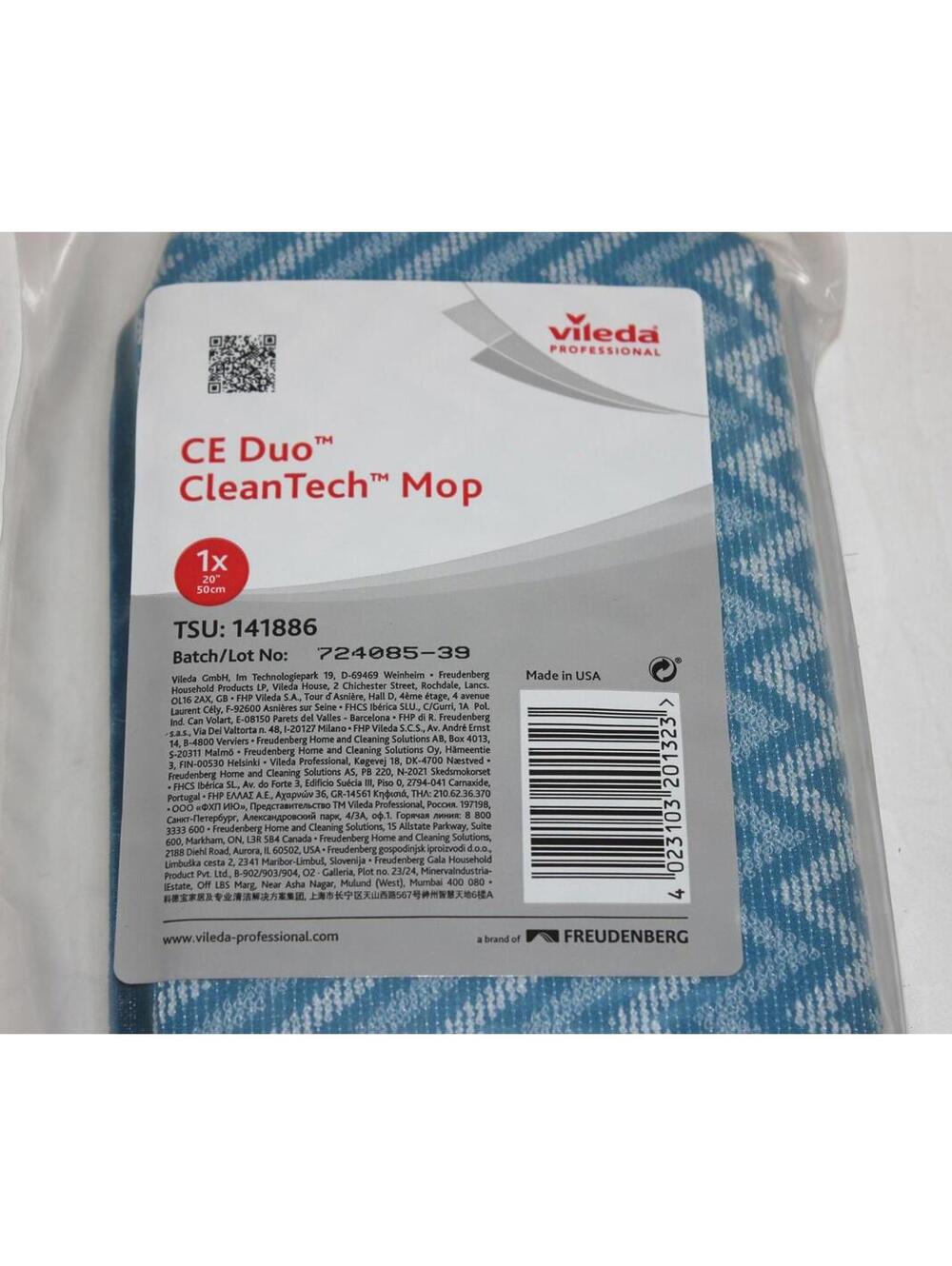 TWO (2) VILEDA PRO CE Duo CleanTech MOP HEADS TSU: 141886 TWO SIDED MICROFIBER